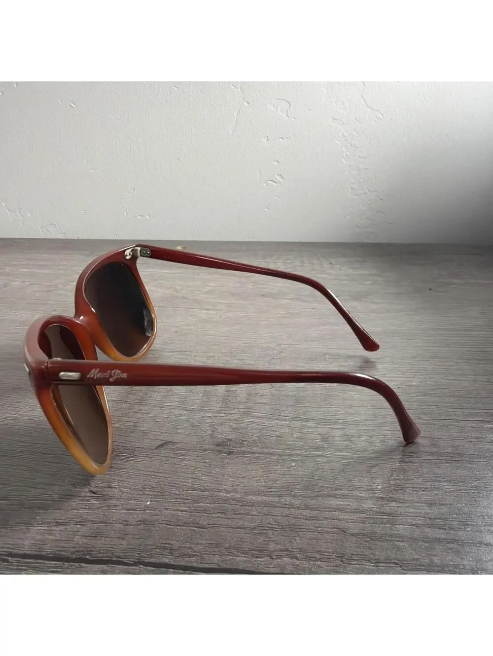 Vintage Maui Jim Sunglasses France Brown Oversized FRAMES ONLY